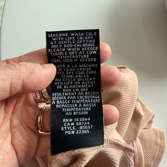 7 For All Mankind Fishtail Midi Bodycon Dress Women’s Size Large Tan Maxi NWT - Picture 4 of 5